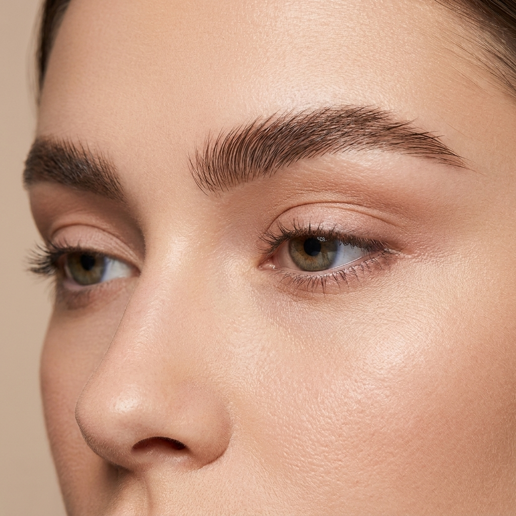 Model wearing Viviana Mascara EyeBrow medium brown