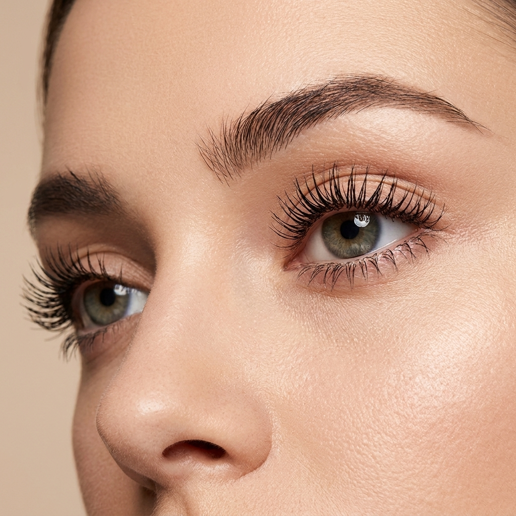 Model wearing Viviana Mascara HD Long Lashes