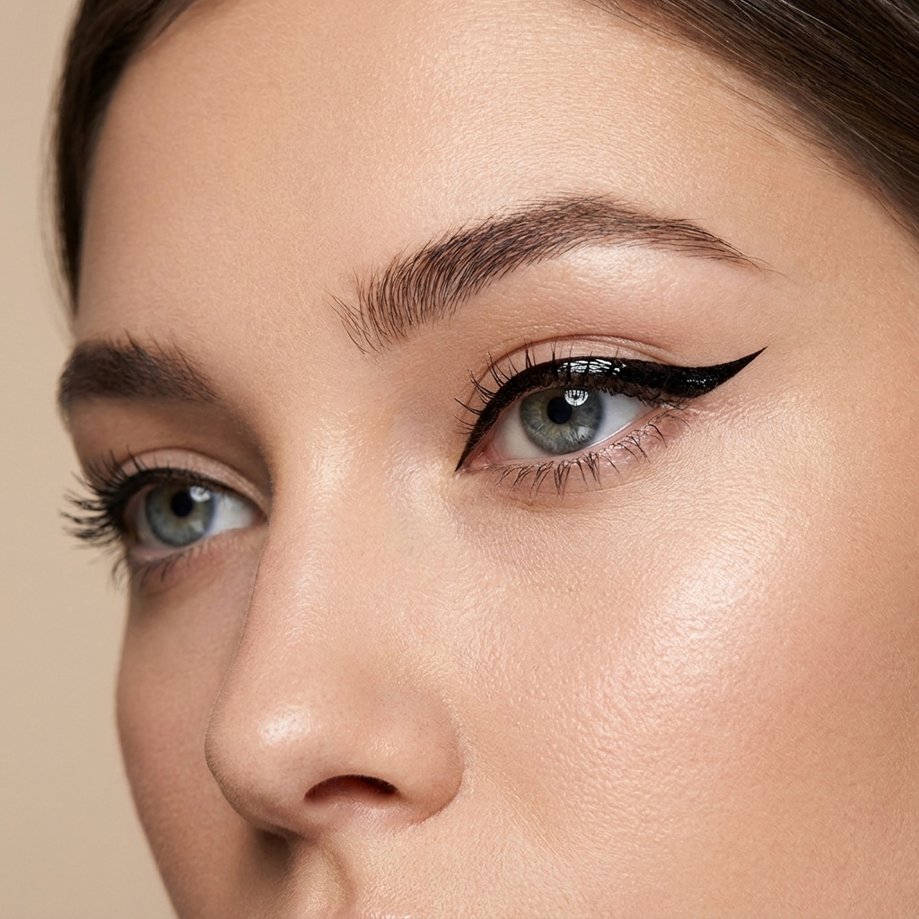 Model wearing Viviana Fantastic Black EyeLiner